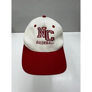 KC Brand North Carolina NC Baseball Hat Snapback WhiteRed Embroidered Adjustable